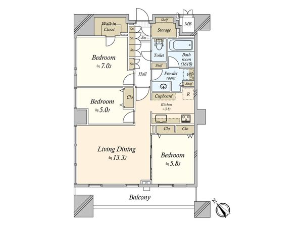 ラプラースウエスト 間取図(平面図) ラプラースウエスト 間取図(平面図)