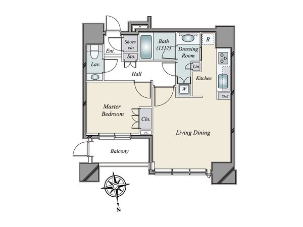 白金タワー タワー棟 間取図(平面図)