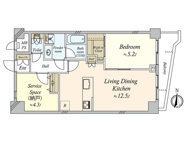 東建島津山南ハイツ 間取図(平面図)