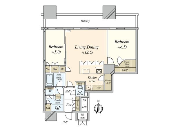パークタワーグランスカイ 間取図(平面図)