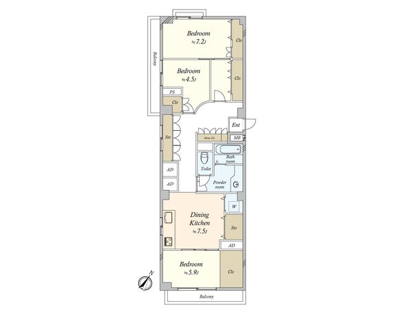 ニュートーア馬込 間取図(平面図) 間取図(平面図)
