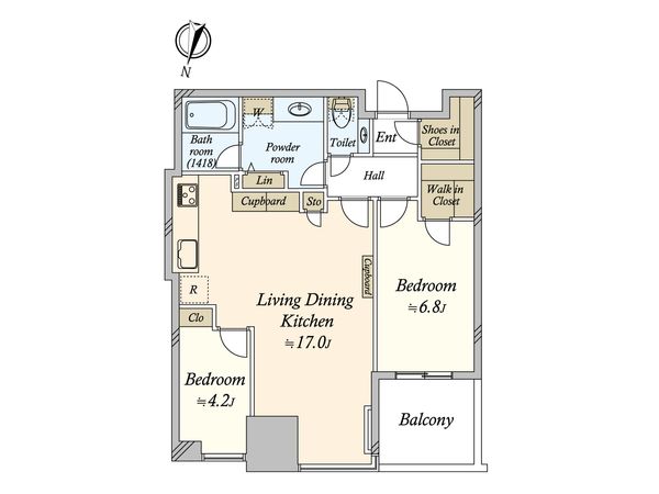大崎ウエストシティタワーズ W棟 間取図(平面図)