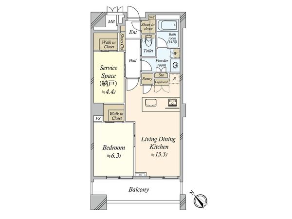 ラ・プラース ウエスト 間取図(平面図)