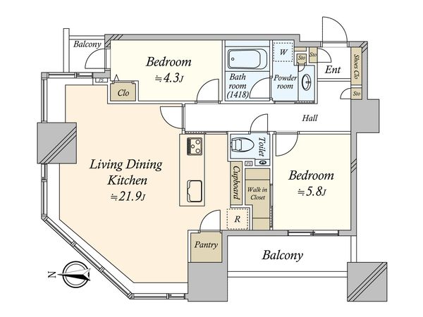 パークシティ大崎 ザタワー 間取図(平面図)