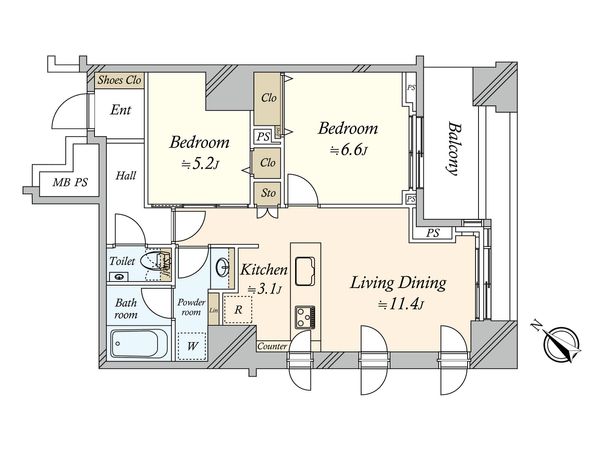 ル・サンク大崎ウィズタワー 間取図(平面図)