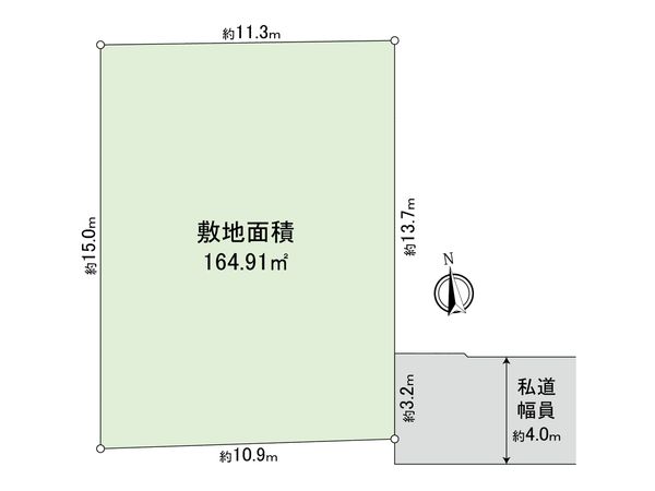 渋谷区恵比寿3丁目 土地 区画図 渋谷区恵比寿3丁目 土地 区画図