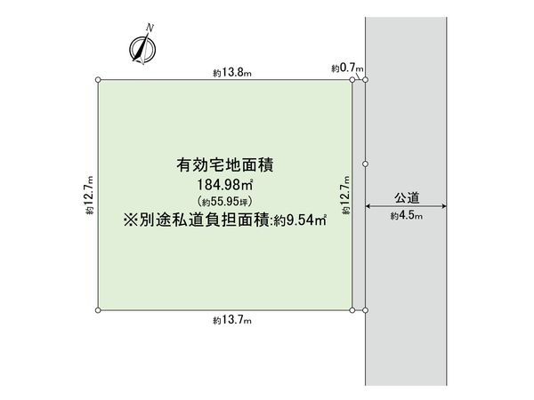世田谷区北烏山7丁目土地 区画図