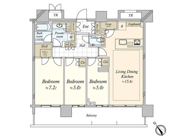 パークシティ武蔵小山 ザ タワー 間取図(平面図) パークシティ武蔵小山 ザ タワー 間取図(平面図)