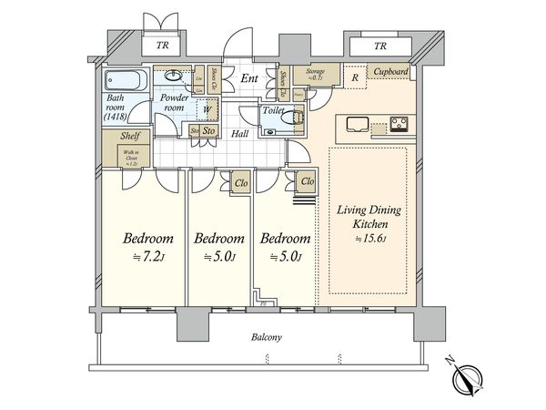 パークシティ武蔵小山 ザ タワー 間取図(平面図) パークシティ武蔵小山 ザ タワー 間取図(平面図)