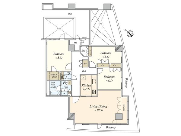 ディアナガーデン恵比寿 間取図(平面図) ディアナガーデン恵比寿 間取図(平面図)
