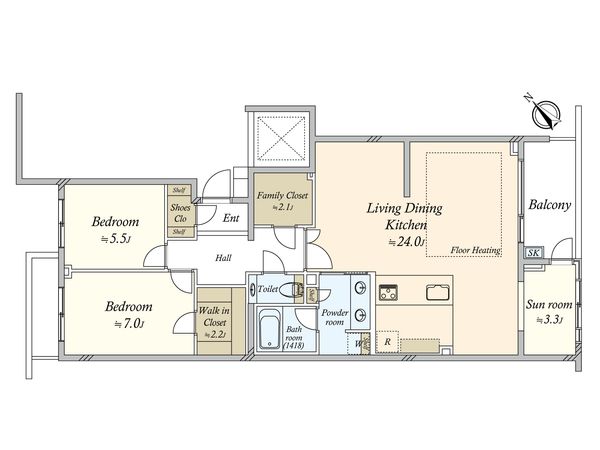 パークコート学芸大学 間取図(平面図)