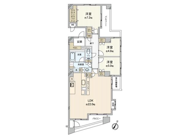 パークステージ碑文谷 間取図(平面図) 間取図(平面図)