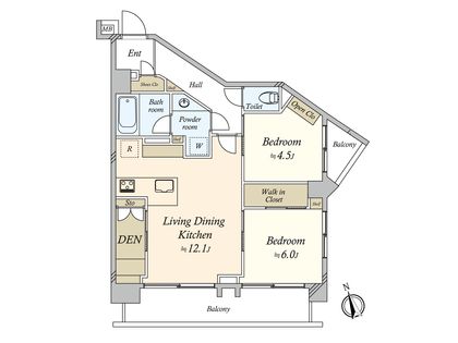 マートルコート恵比寿南Ⅱ 間取図(平面図)
