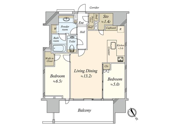 グランドヒルズ恵比寿 間取図(平面図) 間取図(平面図)
