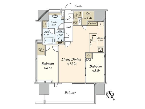 グランドヒルズ恵比寿 間取図(平面図) グランドヒルズ恵比寿 間取図(平面図)