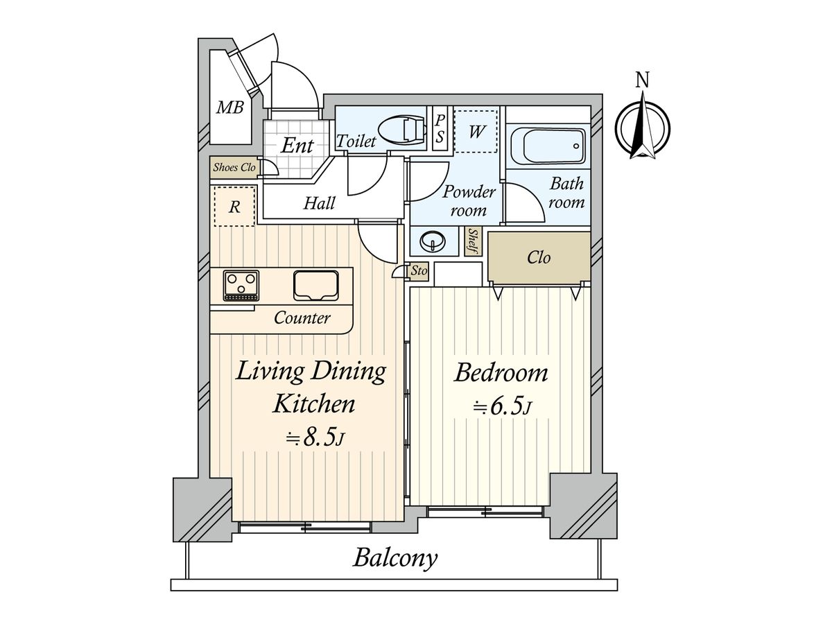 朝日広尾マンション 間取図(平面図) 間取図(平面図)