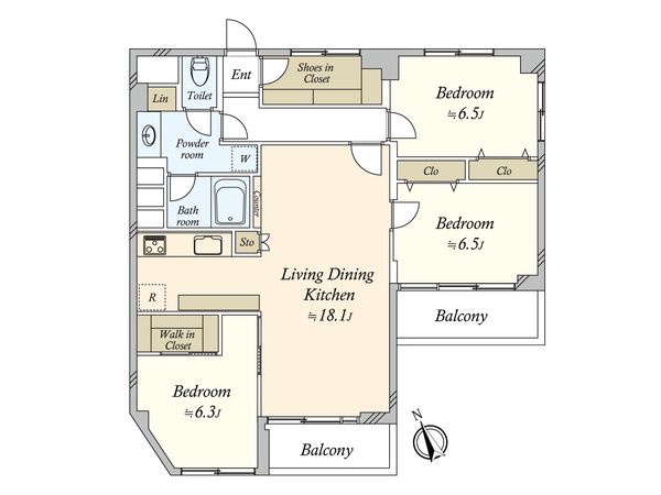 まんしょん中目黒 間取図(平面図) まんしょん中目黒 間取図(平面図)