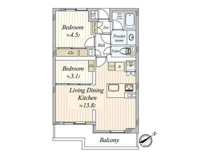 上目黒小川坂ハイツ 間取図(平面図)