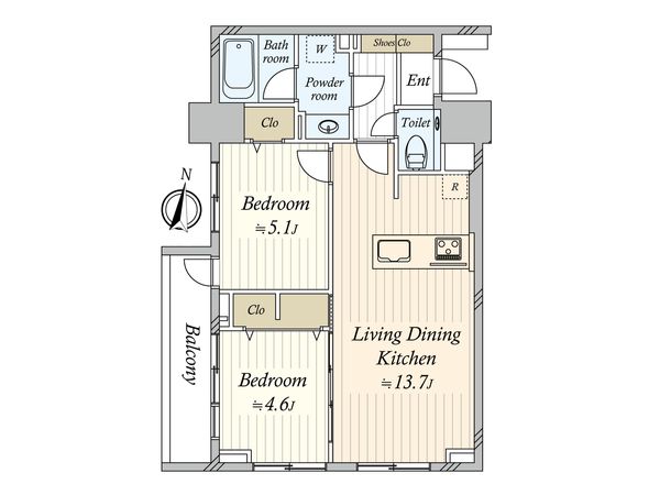 シティプラザ恵比寿 間取図(平面図)
