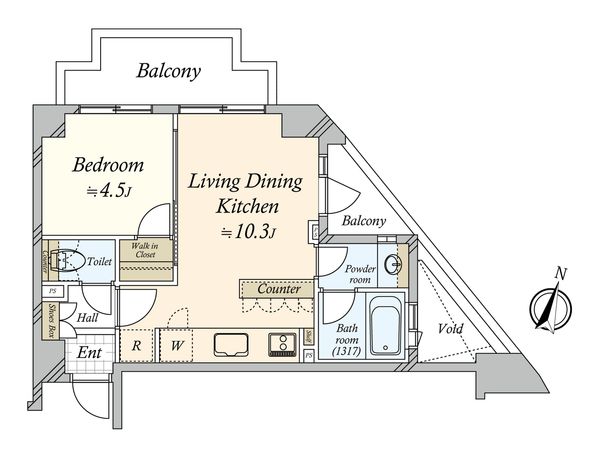 ラコント恵比寿プライベートレジデンス 間取図(平面図) 間取図(平面図)