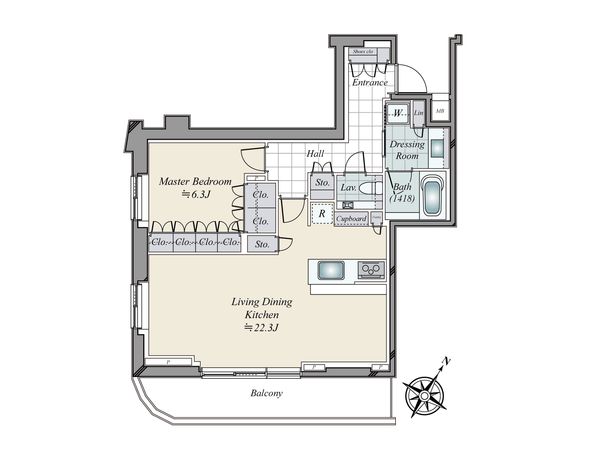 パークコート恵比寿 間取図(平面図)