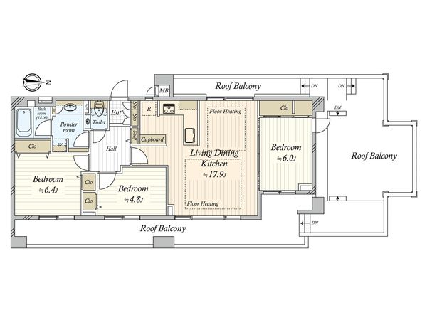 モナージュ旗の台 間取図(平面図)