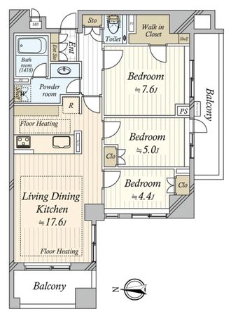 恵比寿パークハウス 間取図(平面図) 恵比寿パークハウス 間取図(平面図)