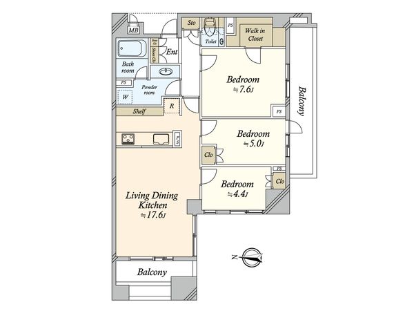 恵比寿パークハウス 間取図(平面図)