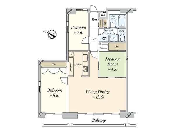 マンション第二恵比須苑 間取図(平面図)