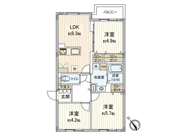 上目黒小川坂ハイツ 間取図(平面図)
