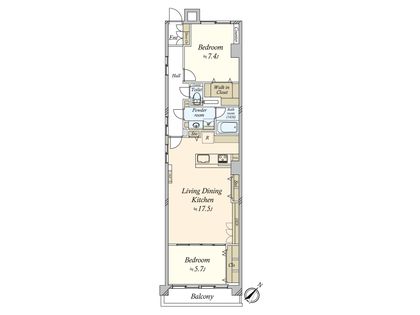 松風園コーポ 間取図(平面図)