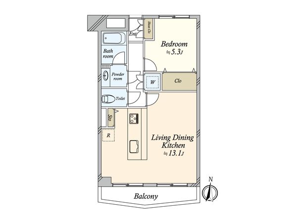 マンションニュー恵比寿 間取図(平面図)