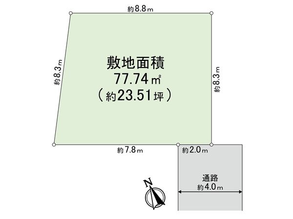 さいたま市緑区太田窪3丁目 区画図 さいたま市緑区太田窪3丁目 区画図