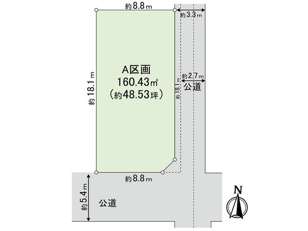 さいたま市浦和区高砂4丁目 A区画 区画図 さいたま市浦和区高砂4丁目 A区画 区画図