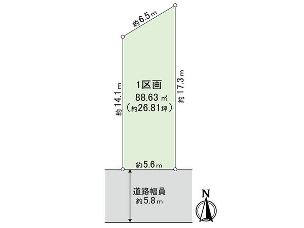 さいたま市緑区大字大間木 1区画 区画図 さいたま市緑区大字大間木 1区画 区画図