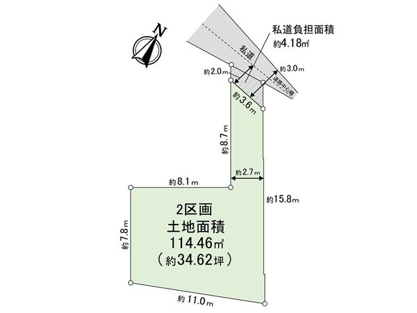 さいたま市浦和区上木崎7丁目 2区画 区画図 区画図
