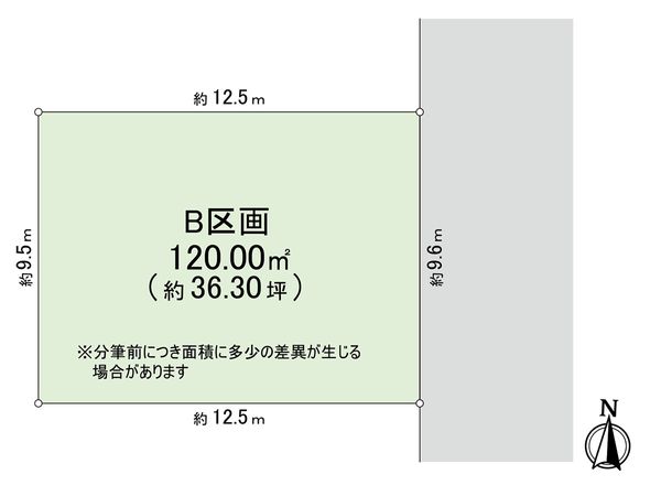 川口市大字源左衛門新田 B区画 区画図 川口市大字源左衛門新田 B区画 区画図
