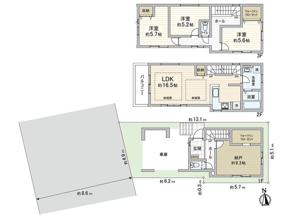 さいたま市浦和区神明1丁目 間取図(平面図) さいたま市浦和区神明1丁目 間取図(平面図)