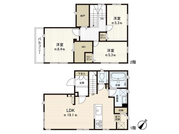 さいたま市緑区大間木2丁目 間取図(平面図) さいたま市緑区大間木2丁目 間取図(平面図)