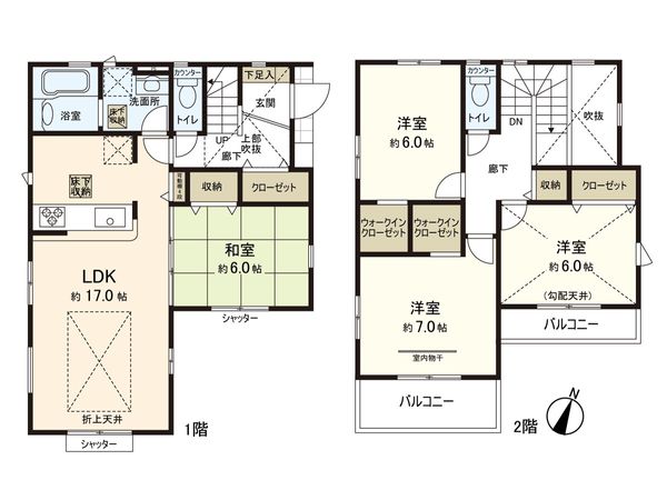 さいたま市緑区大字大牧 1号棟 間取図(平面図) さいたま市緑区大字大牧 1号棟 間取図(平面図)