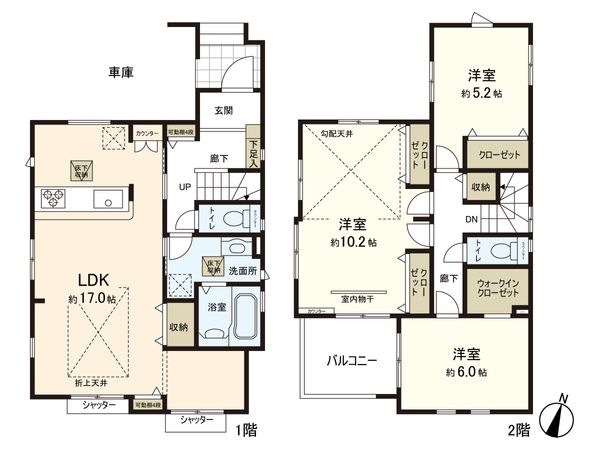 さいたま市緑区大字中尾 4号棟 間取図(平面図)