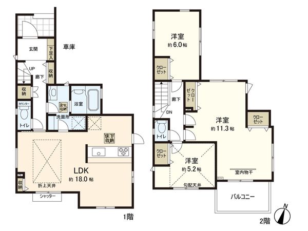 さいたま市緑区大字中尾 12号棟 間取図(平面図) さいたま市緑区大字中尾 12号棟 間取図(平面図)