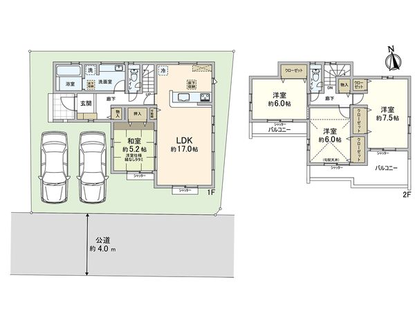 さいたま市緑区大字三室 新築戸建 間取図(平面図)