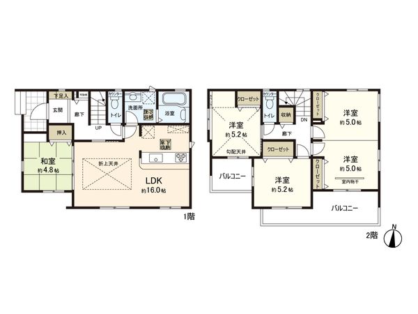 さいたま市緑区大字三室 1号棟 間取図(平面図)