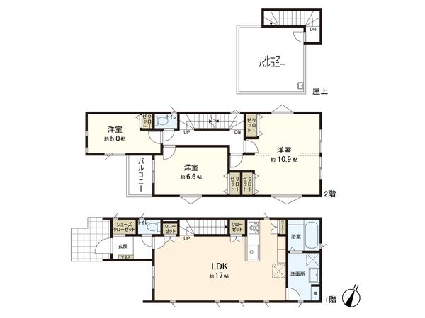 さいたま市浦和区領家4丁目 A号棟 間取図(平面図) 間取図(平面図)