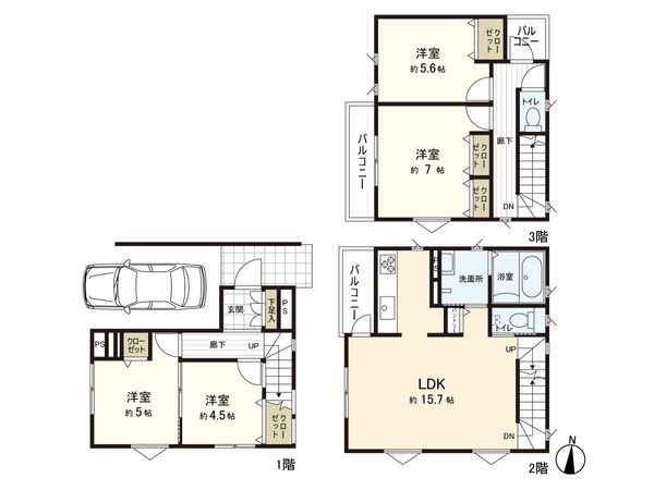 さいたま市南区大字大谷口 間取図(平面図)