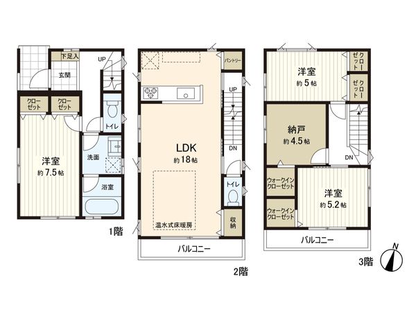さいたま市南区文蔵4丁目 Ⅰ号棟 間取図(平面図) 間取図(平面図)