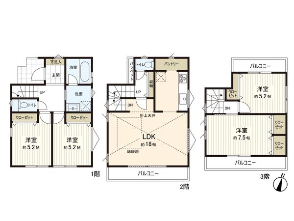 さいたま市南区文蔵4丁目 L号棟 間取図(平面図) 間取図(平面図)