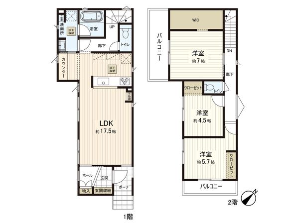 さいたま市南区大字大谷口 B号棟 間取図(平面図)