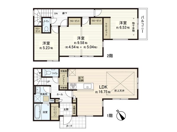 さいたま市緑区大字三室 A号棟 間取図(平面図) さいたま市緑区大字三室 A号棟 間取図(平面図)
